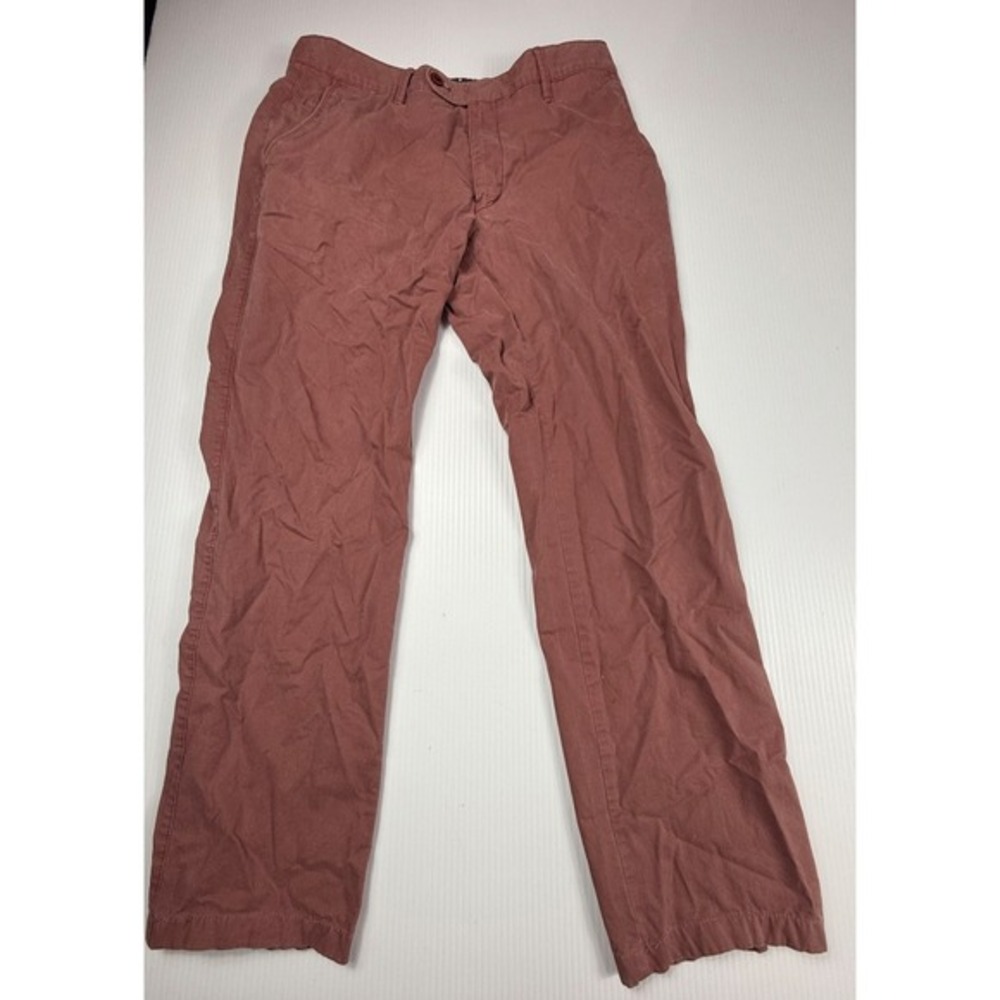 SUNWILL Casual Chino Pants Straight Leg Comfort Stretch Mens‎ Red Size 32x30